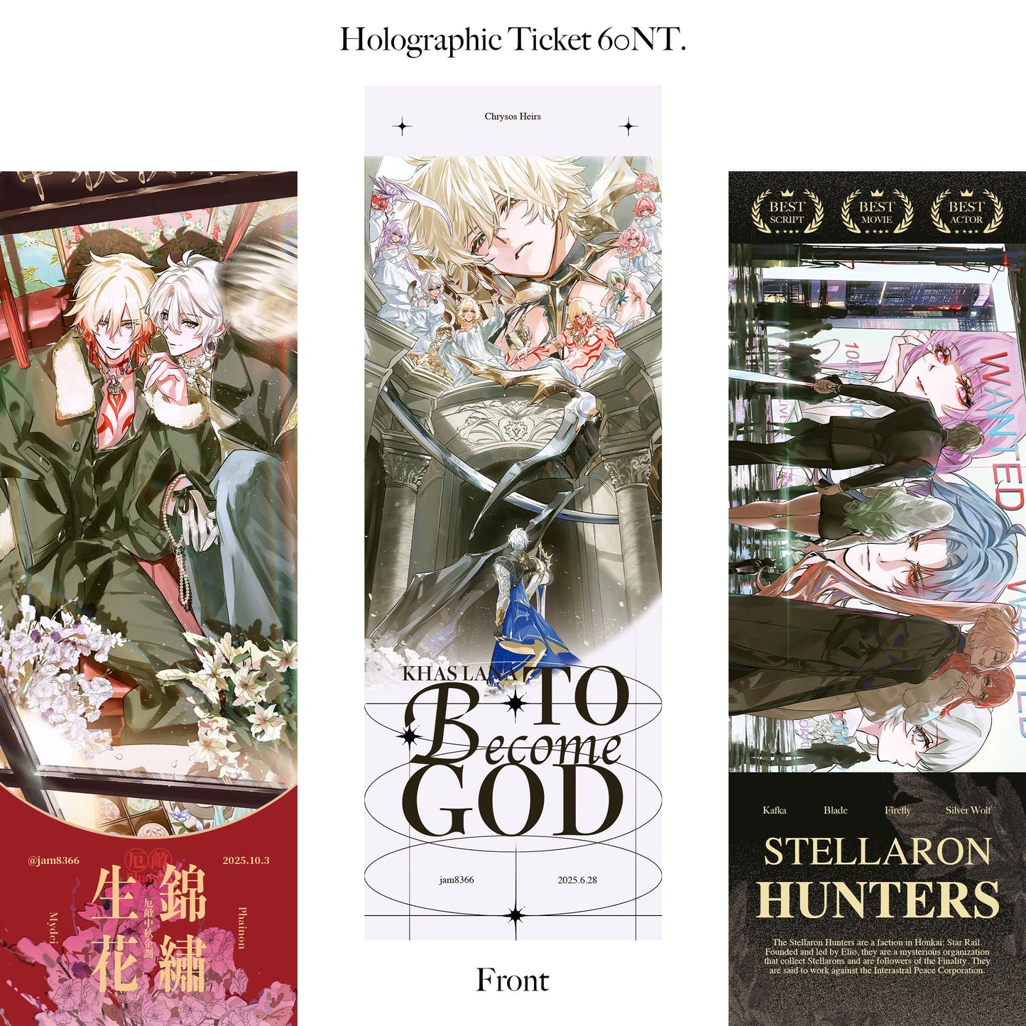 [JAM8366] ASSORTED HOLOGRAPHIC TICKET